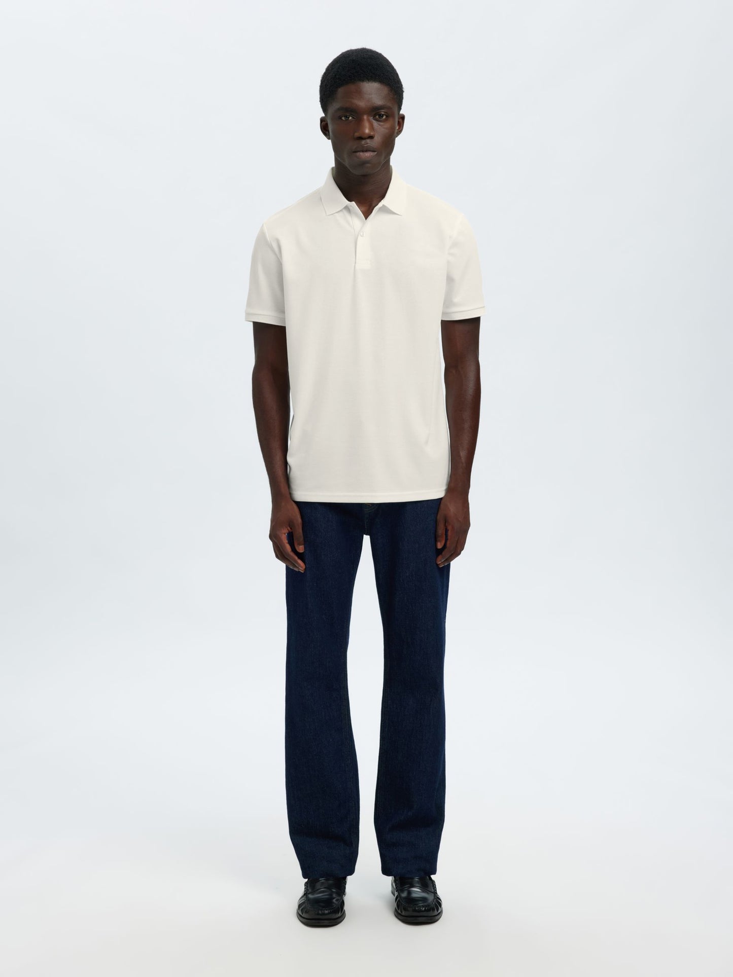 SHORT SLEEVED POLO SHIRT - SELECTED