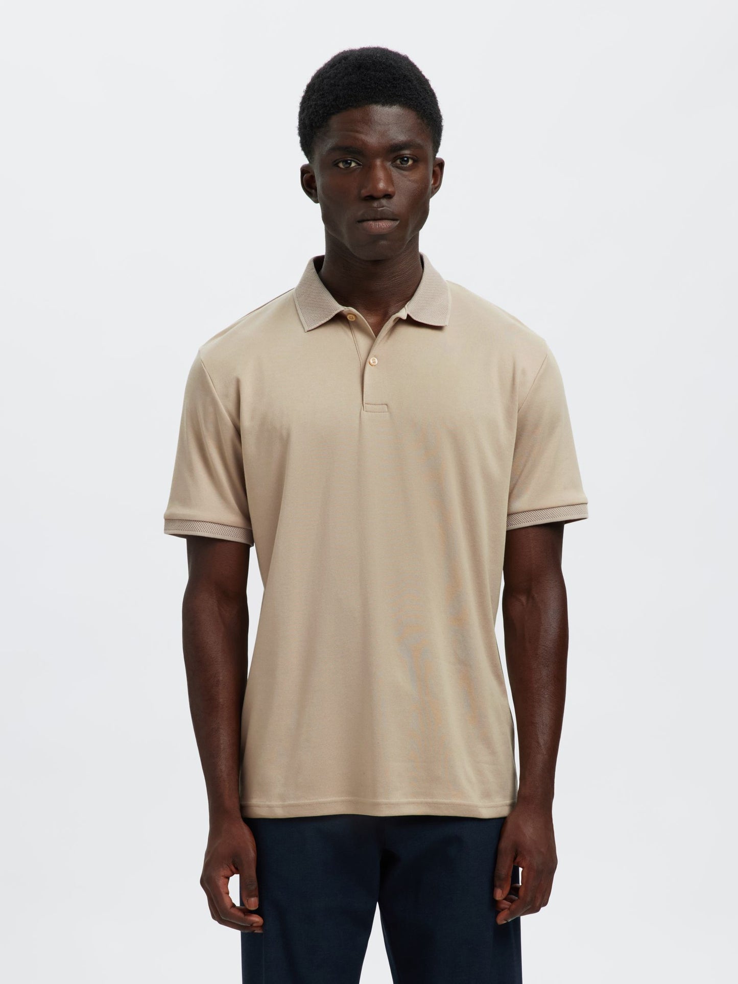 SHORT SLEEVED POLO SHIRT - SELECTED