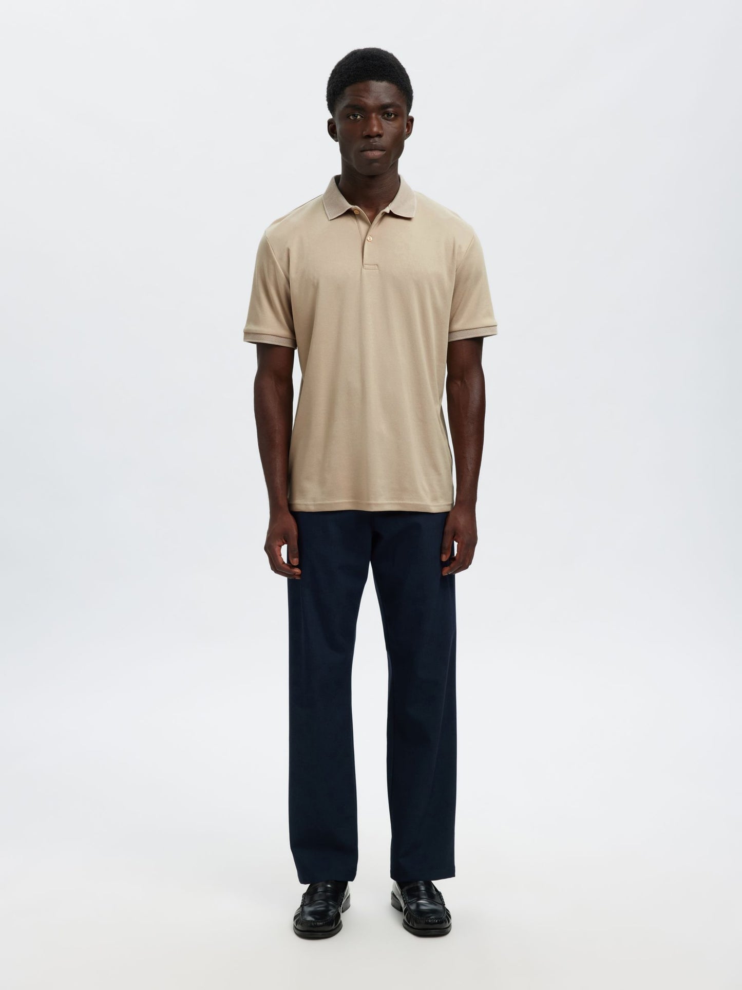 SHORT SLEEVED POLO SHIRT - SELECTED