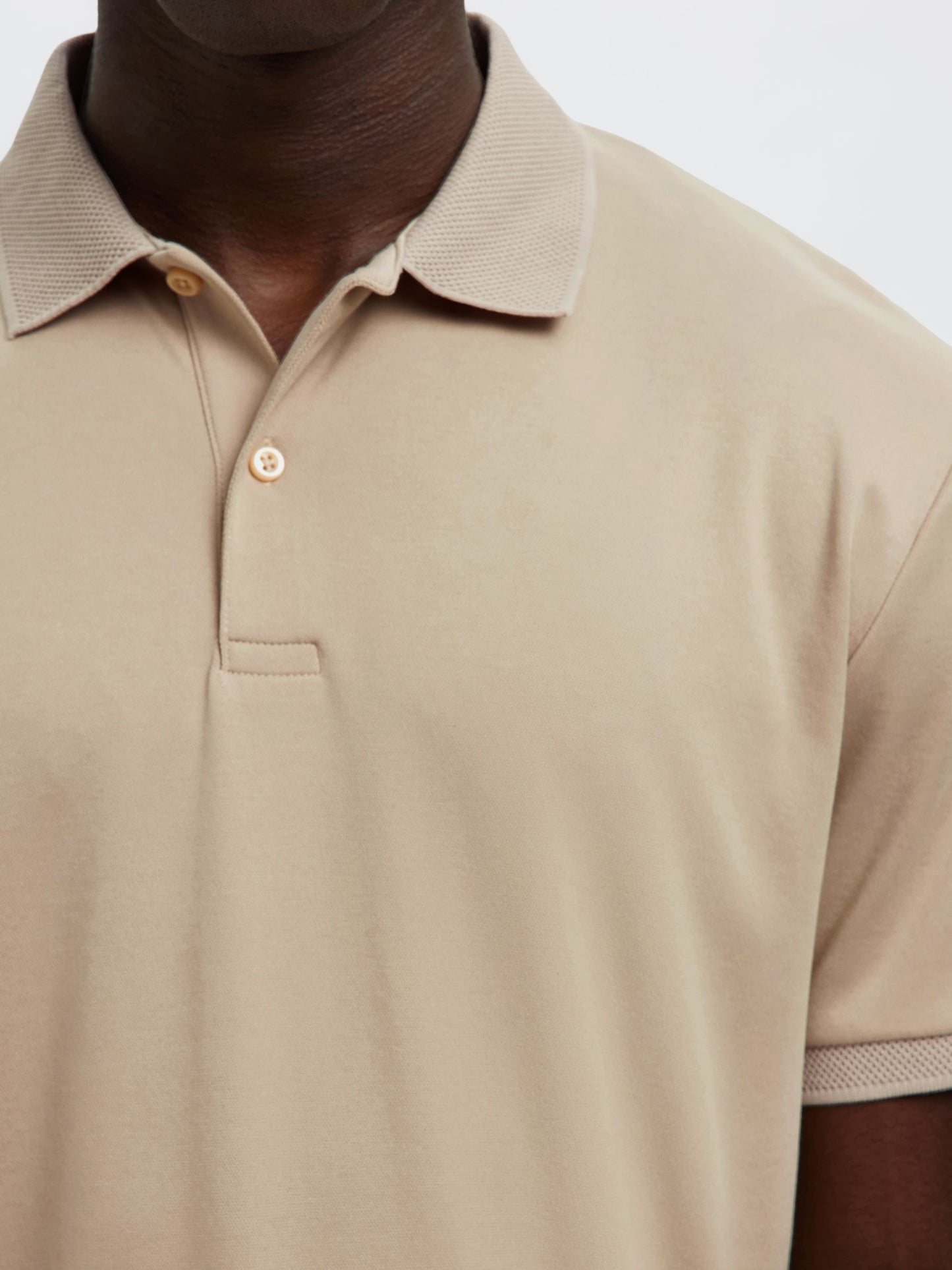 SHORT SLEEVED POLO SHIRT - SELECTED