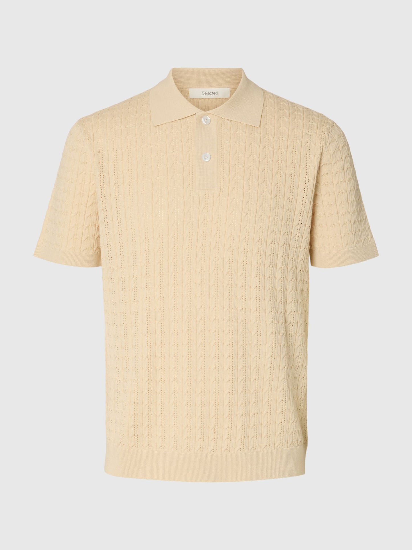 REGULAR FIT KNITTED POLO SHIRT SELECTED