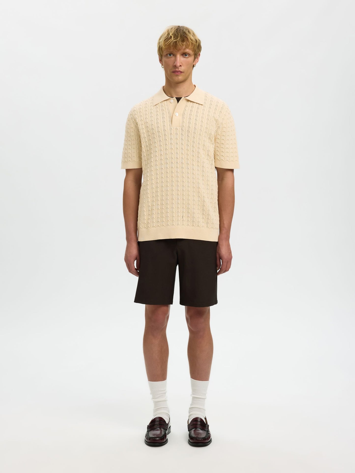 REGULAR FIT KNITTED POLO SHIRT SELECTED