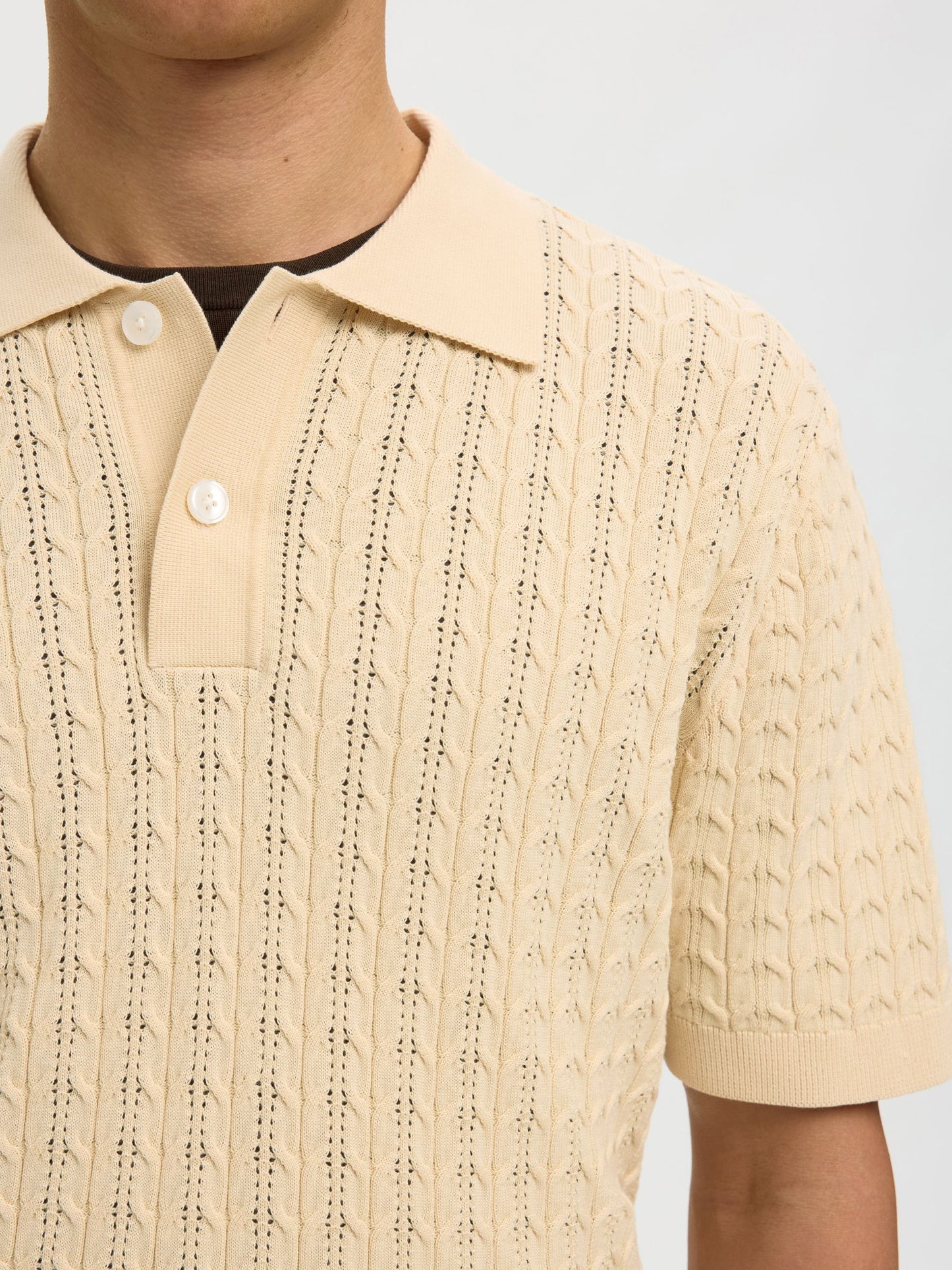 REGULAR FIT KNITTED POLO SHIRT SELECTED