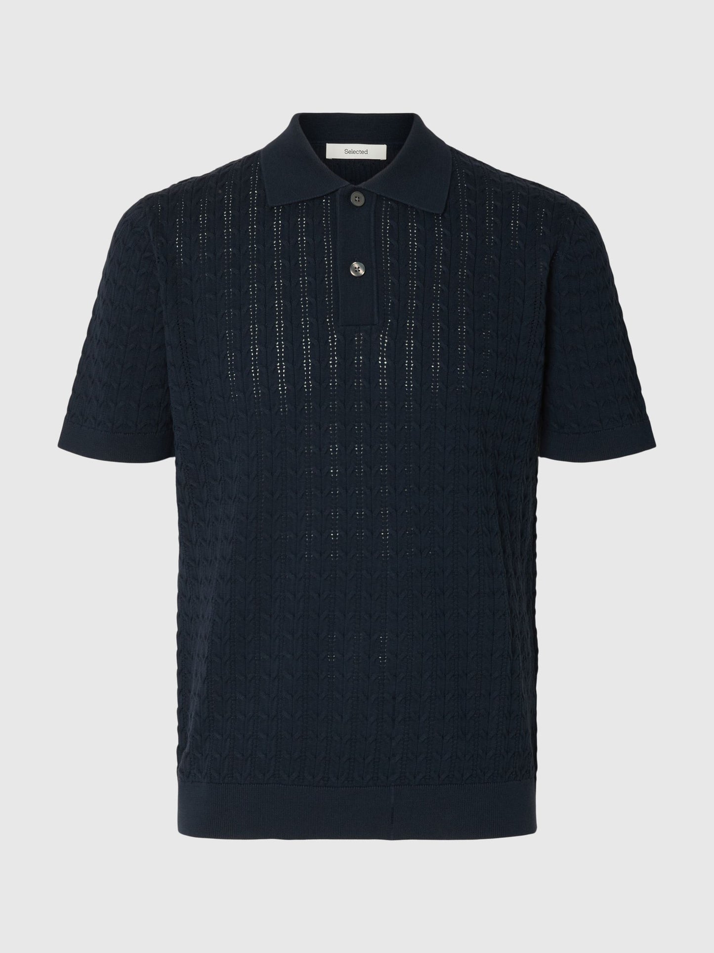 REGULAR FIT KNITTED POLO SHIRT SELECTED