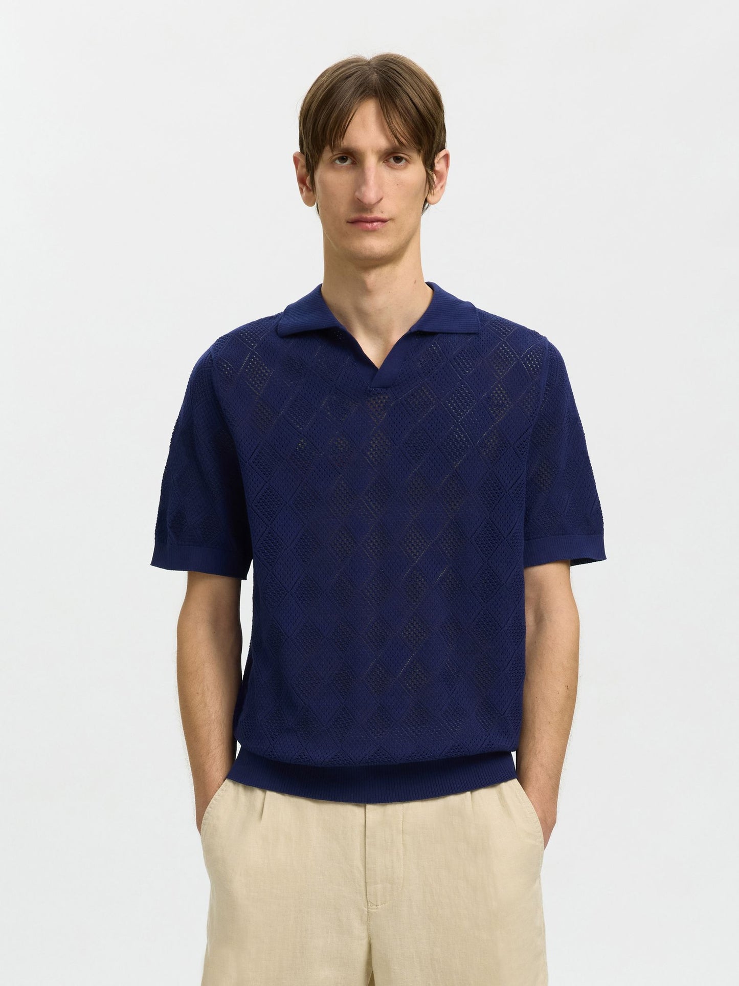 POLO EN MAILLE À MANCHES COURTES SELECTED