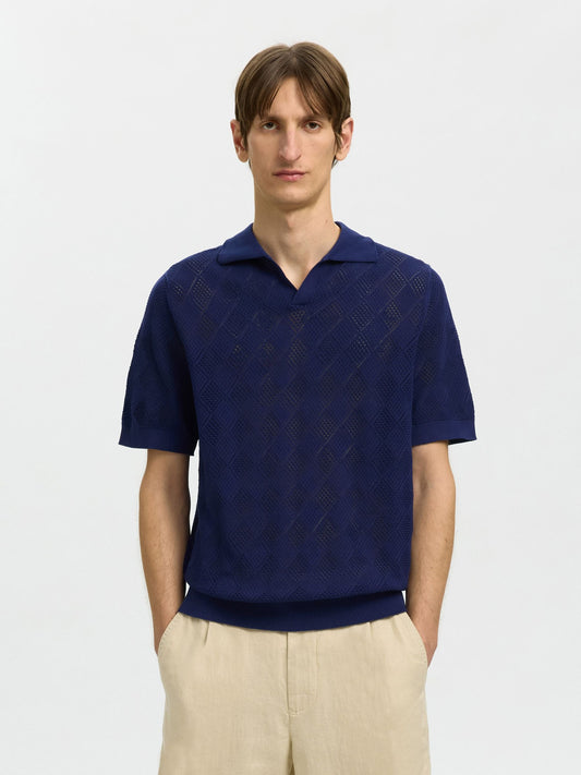 POLO EN MAILLE À MANCHES COURTES SELECTED