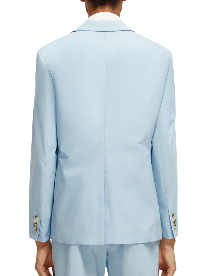 Single-breasted poplin blazer