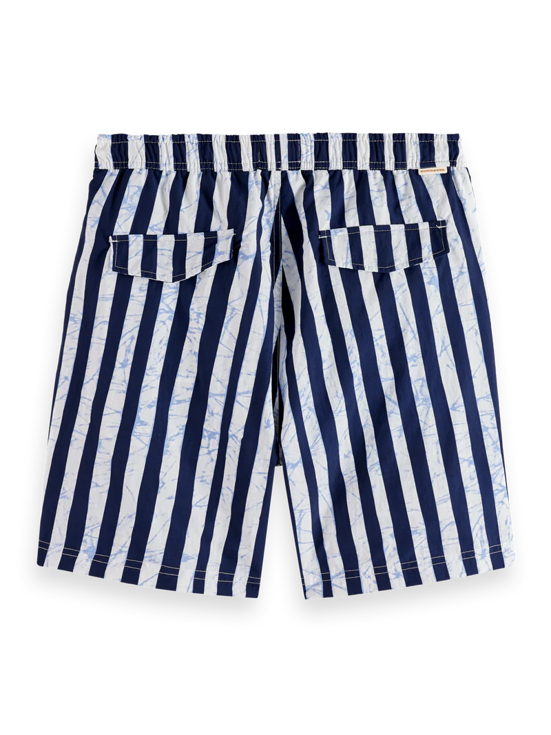 Printed mid-length swim shorts