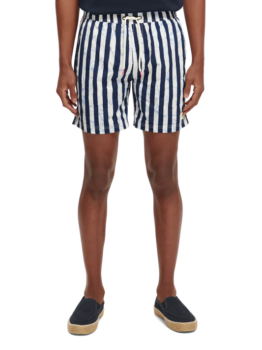 Printed mid-length swim shorts - XL