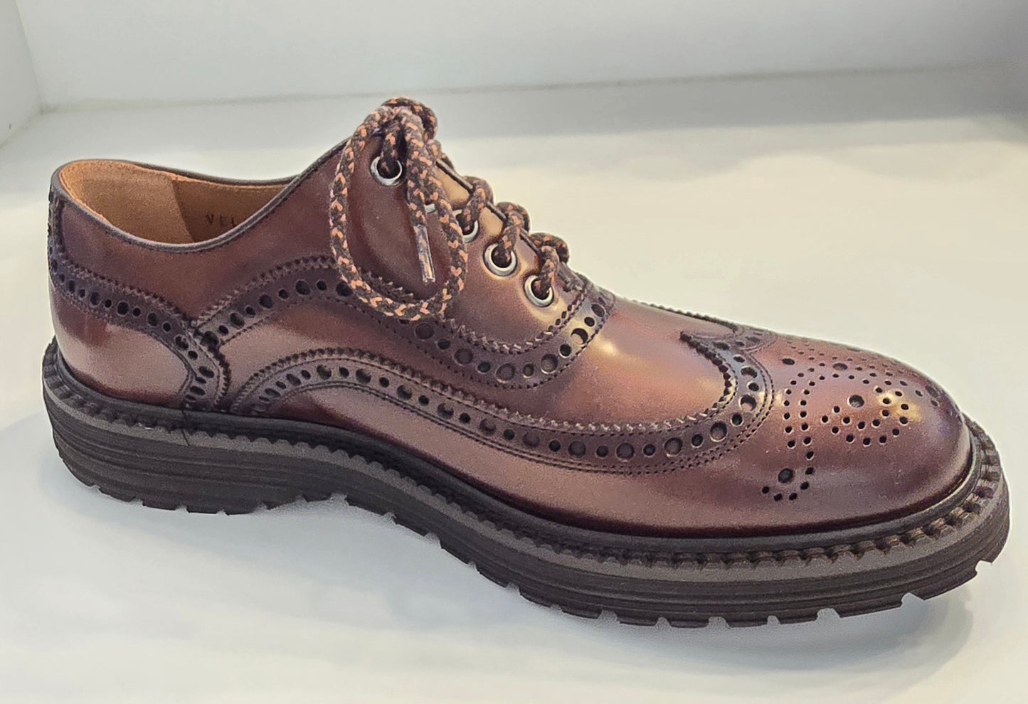 Calce Leather Shoes - Oxford Brogue Nappa Leather Brown