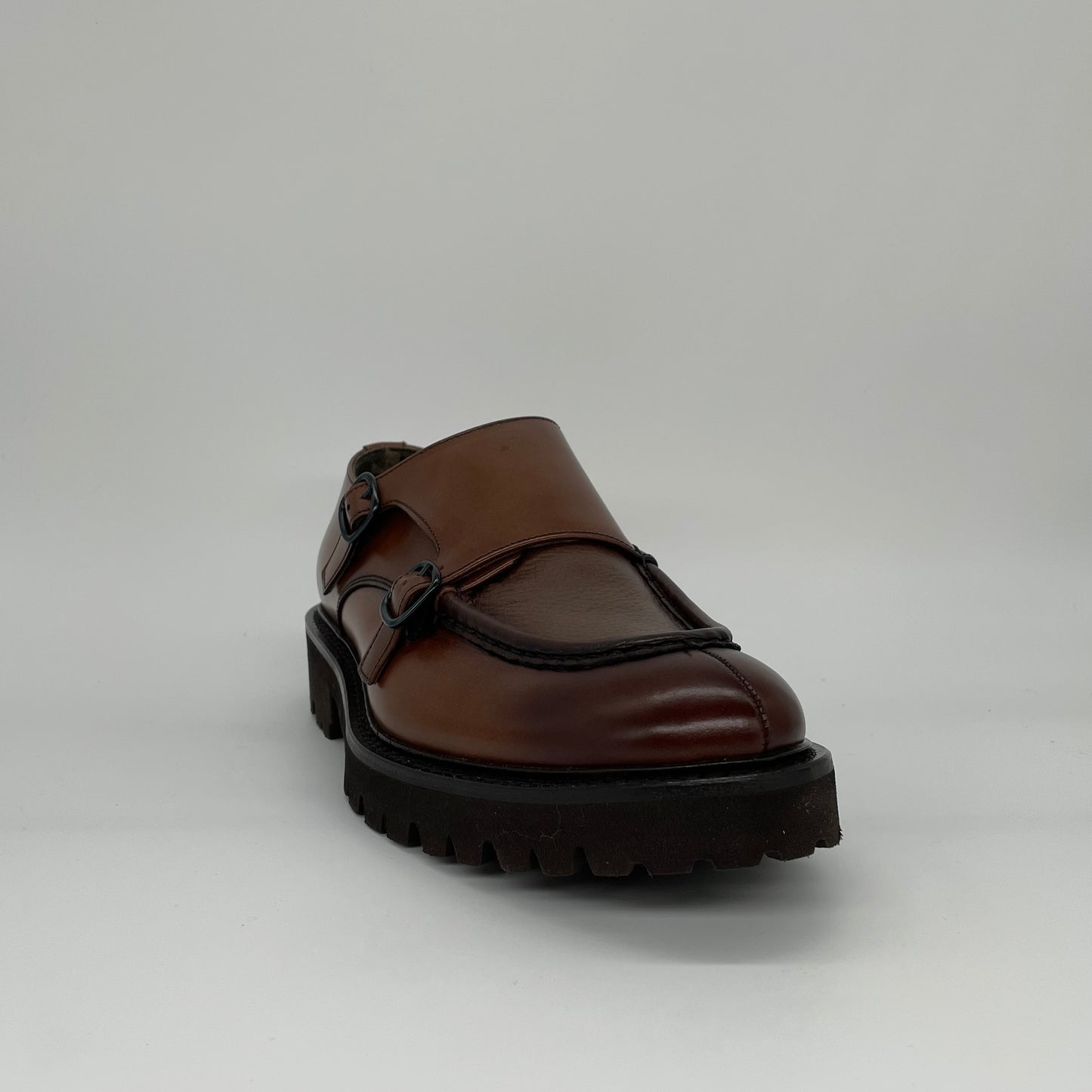 Calce Leather Shoes - Double Monk Strap Lug Sole