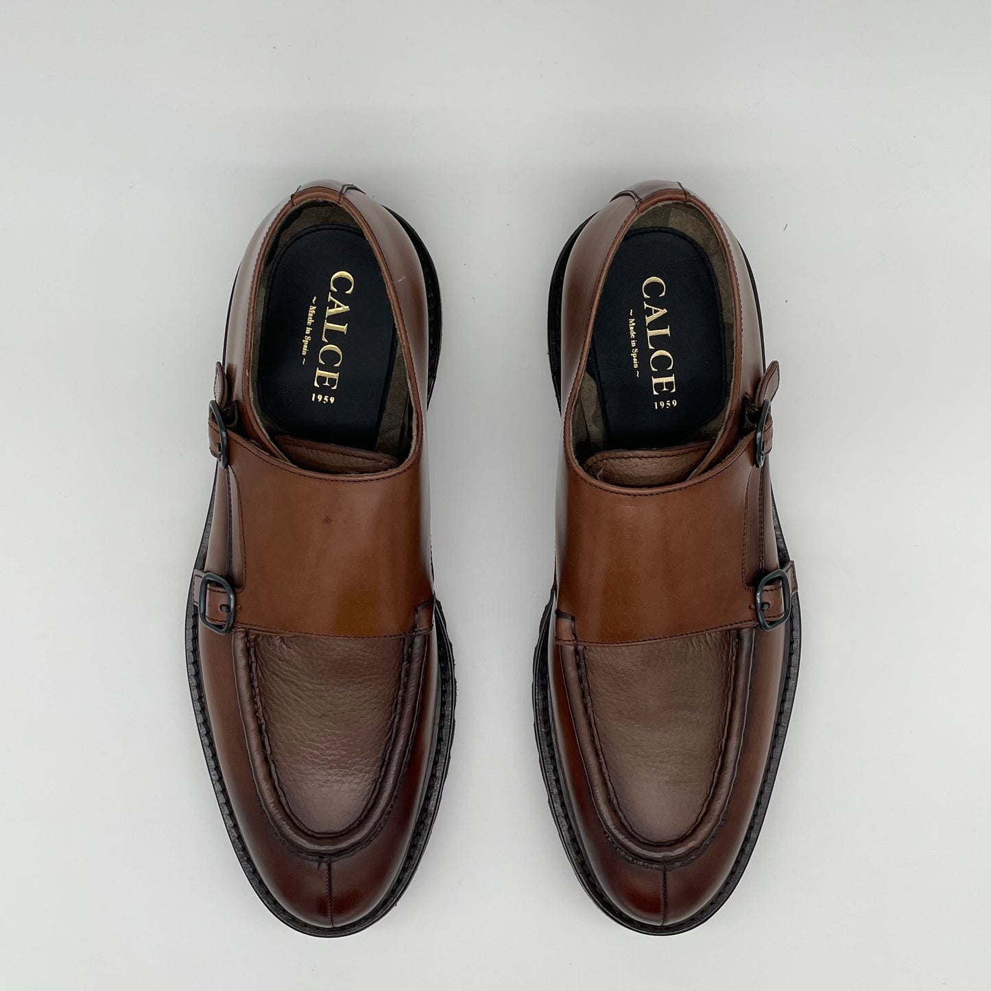 Calce Leather Shoes - Double Monk Strap Lug Sole