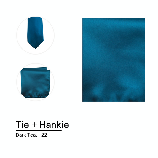 Cravate / Hankie Unie - Dark Teal