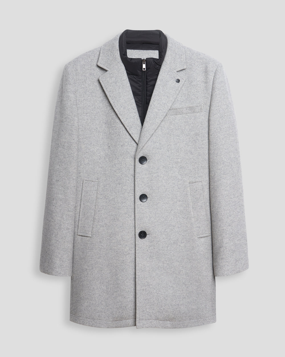 DRESS COAT WITH REMOVABLE BIB