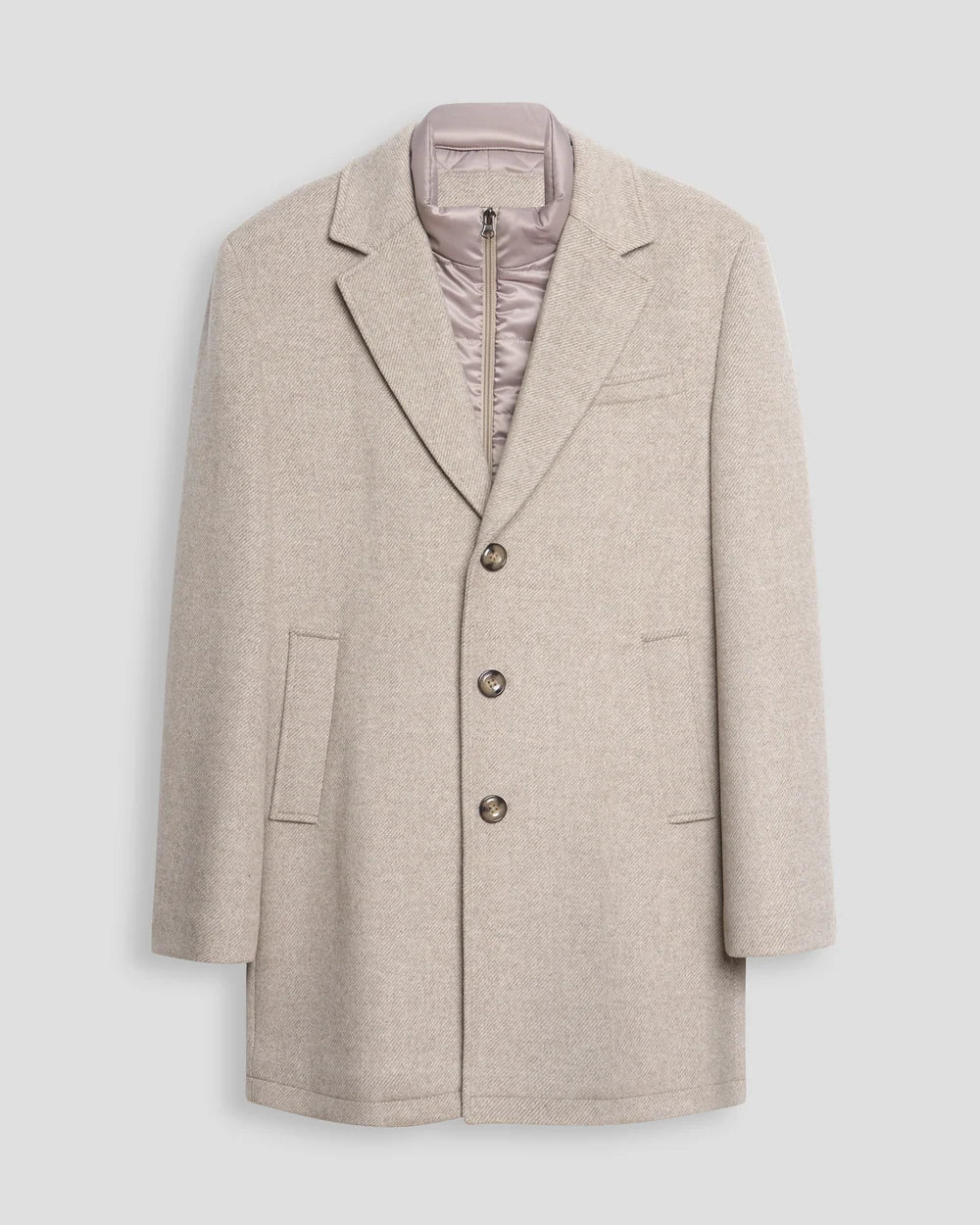 DRESS COAT WITH REMOVABLE BIB