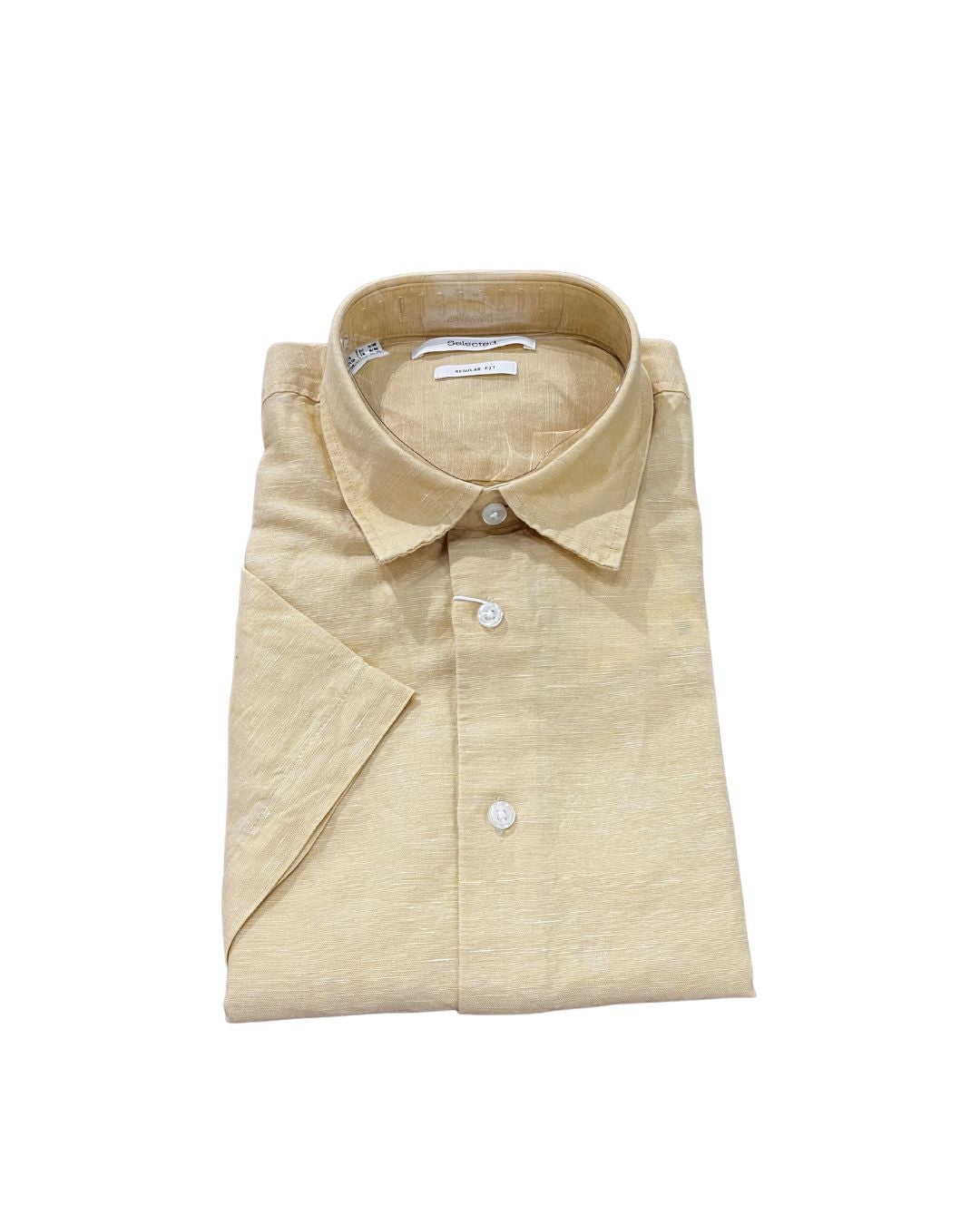CHEMISE À COUPE DROITE EN MÉLANGE DE LIN SELECTED