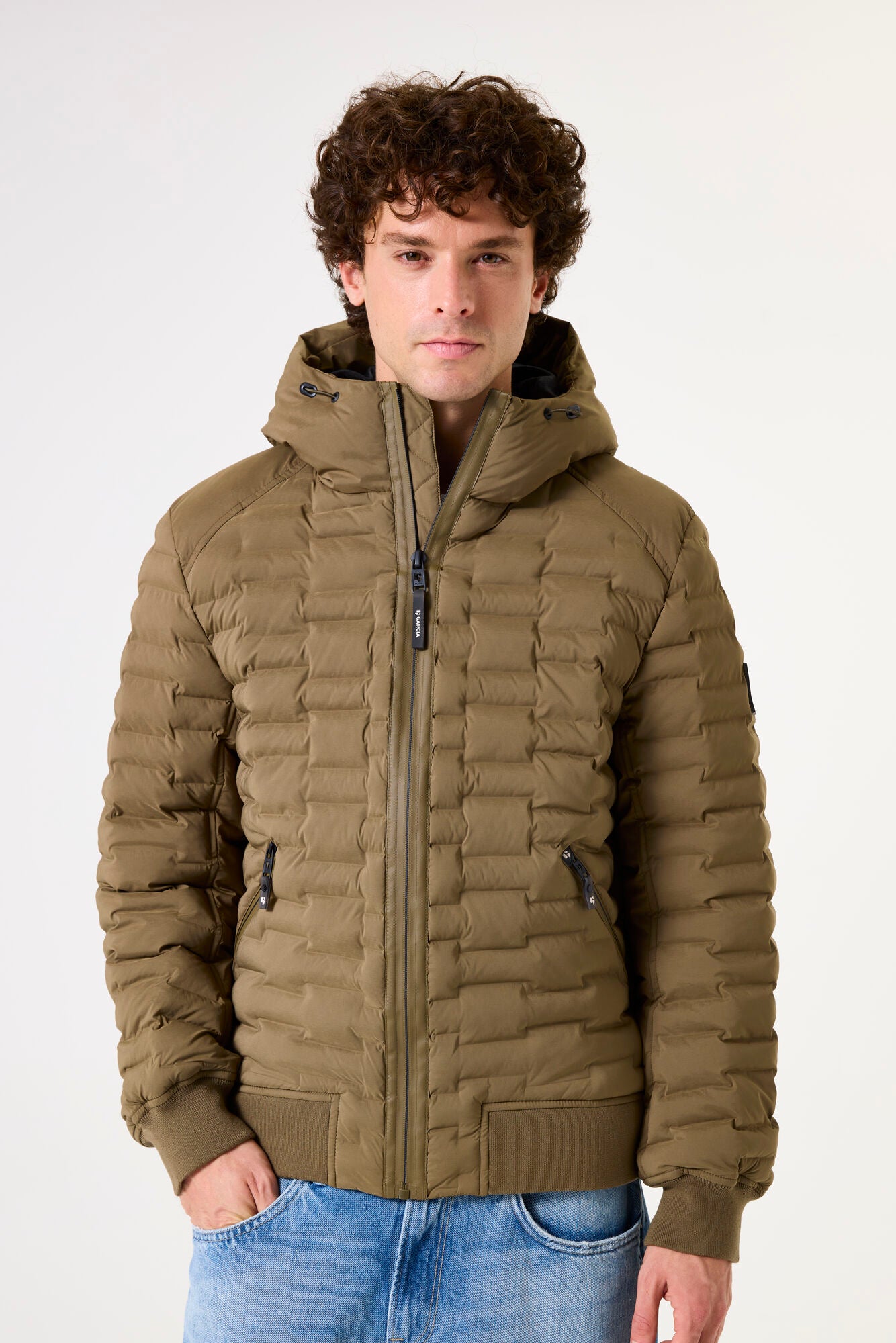 GREEN PUFFER JACKET - GARCIA