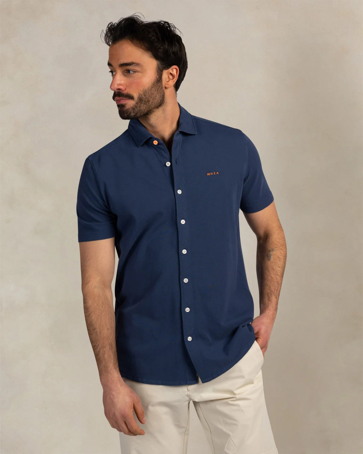 COTTON PIQUÉ SHORT SLEEVE SHIRT - NEW ZEALAND AUCKLAND